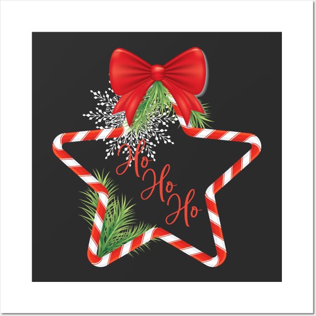 Candy Cane Star Wall Art by SWON Design